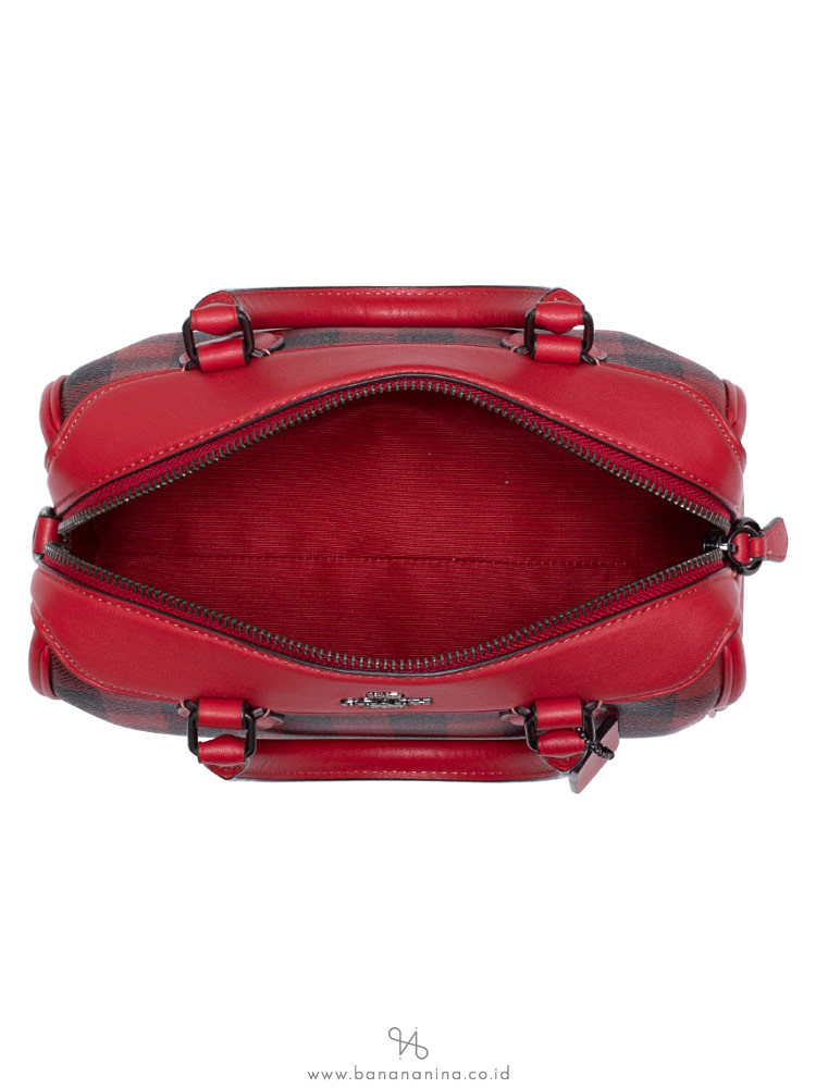 COACH 38948 Gingham Mini Bennet Ruby Multi