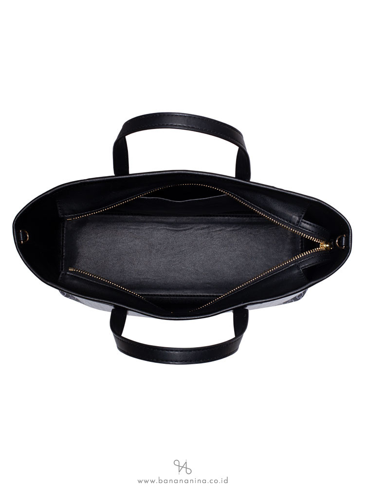 TORY BURCH Gemini Link Small Tote Black Stripe