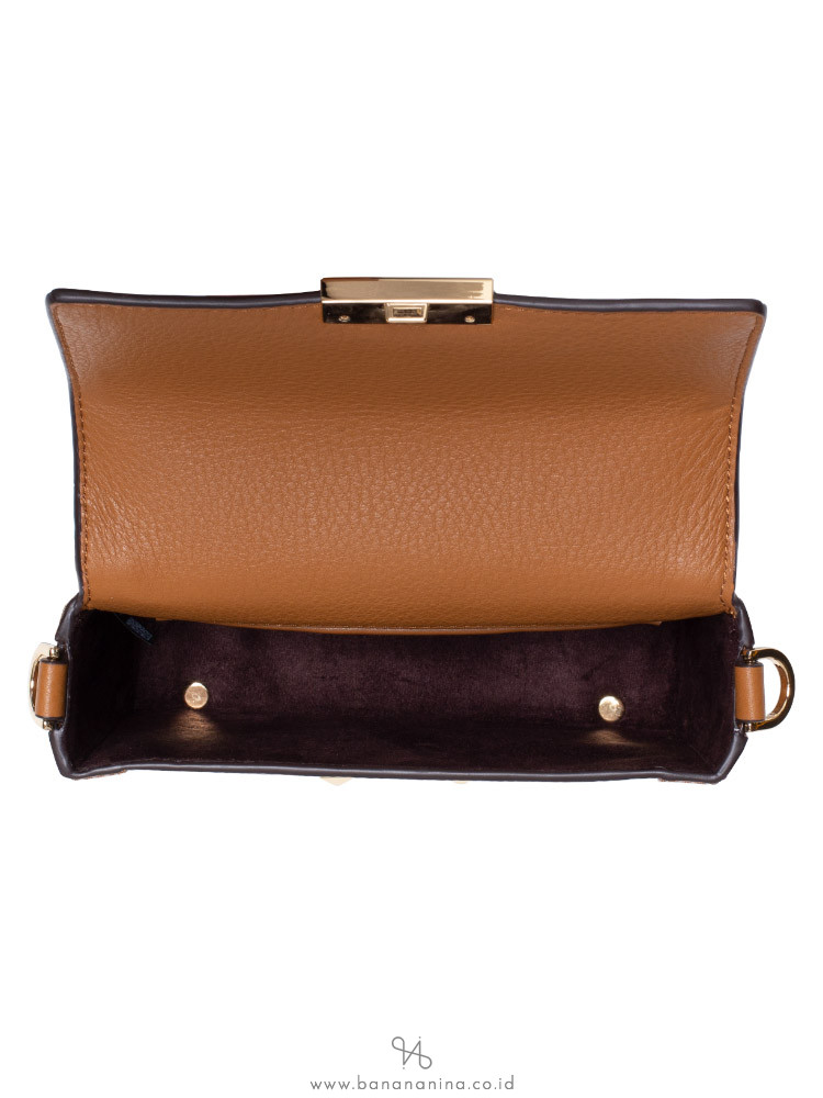 MICHAEL KORS Jayne Leather Small Trunk Bag Acorn