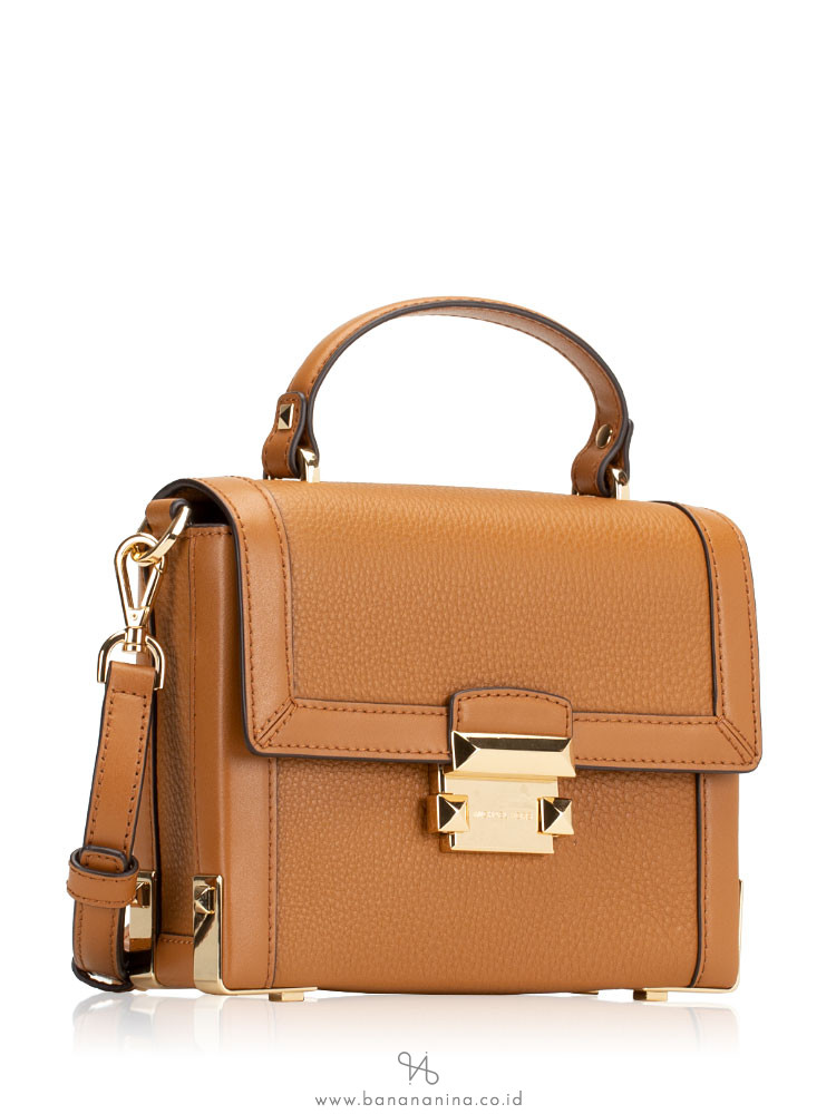MICHAEL KORS Jayne Leather Small Trunk Bag Acorn