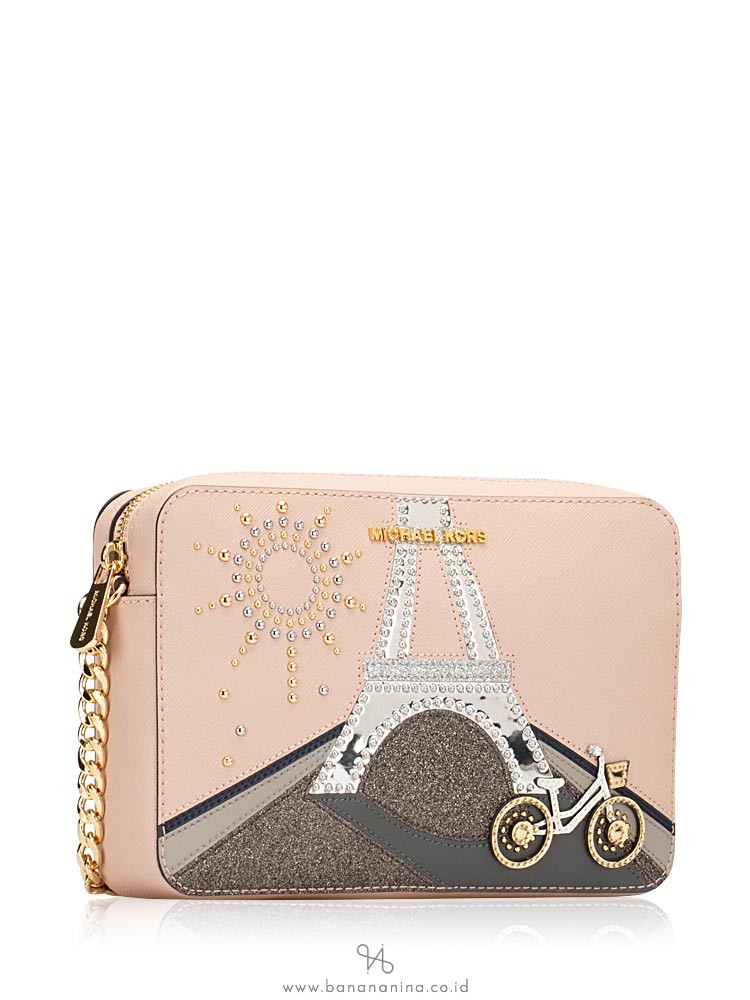 MICHAEL KORS Jet Set Nouveau Novelty Large Crossbody Ballet