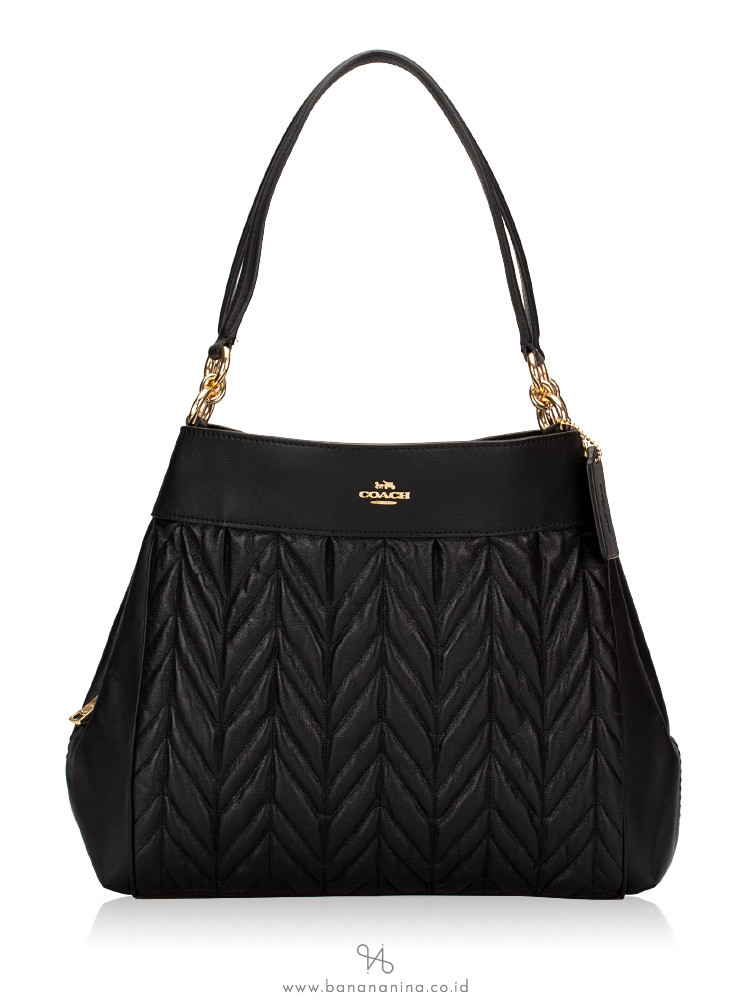 COACH 32978 Quilted Leather Lexy Shoulder Bag Black