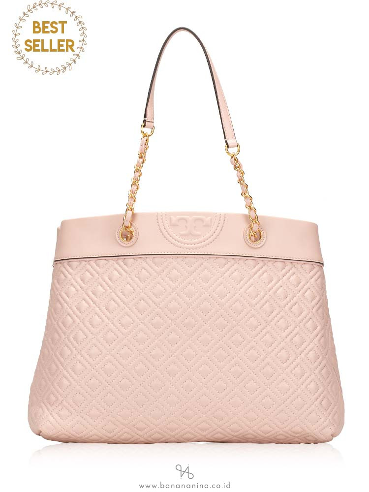 tory burch fleming tote shell pink