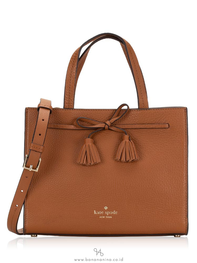 KATE SPADE Hayes Street Small Satchel Warm Cognac Red