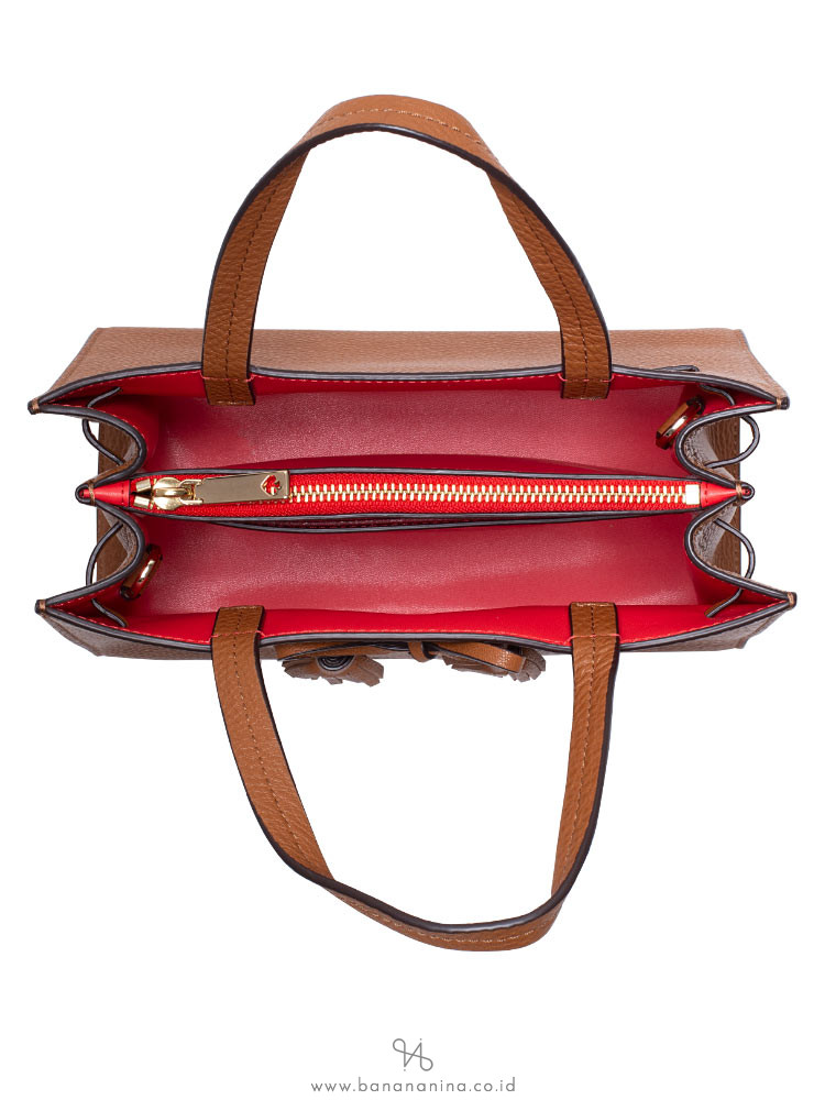 KATE SPADE Hayes Street Small Satchel Warm Cognac Red