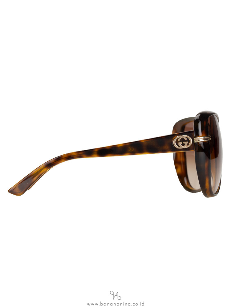 GUCCI GG3156/S Oversized Sunglasses Tortoise Brown