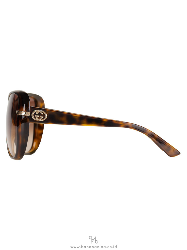 GUCCI GG3156/S Oversized Sunglasses Tortoise Brown