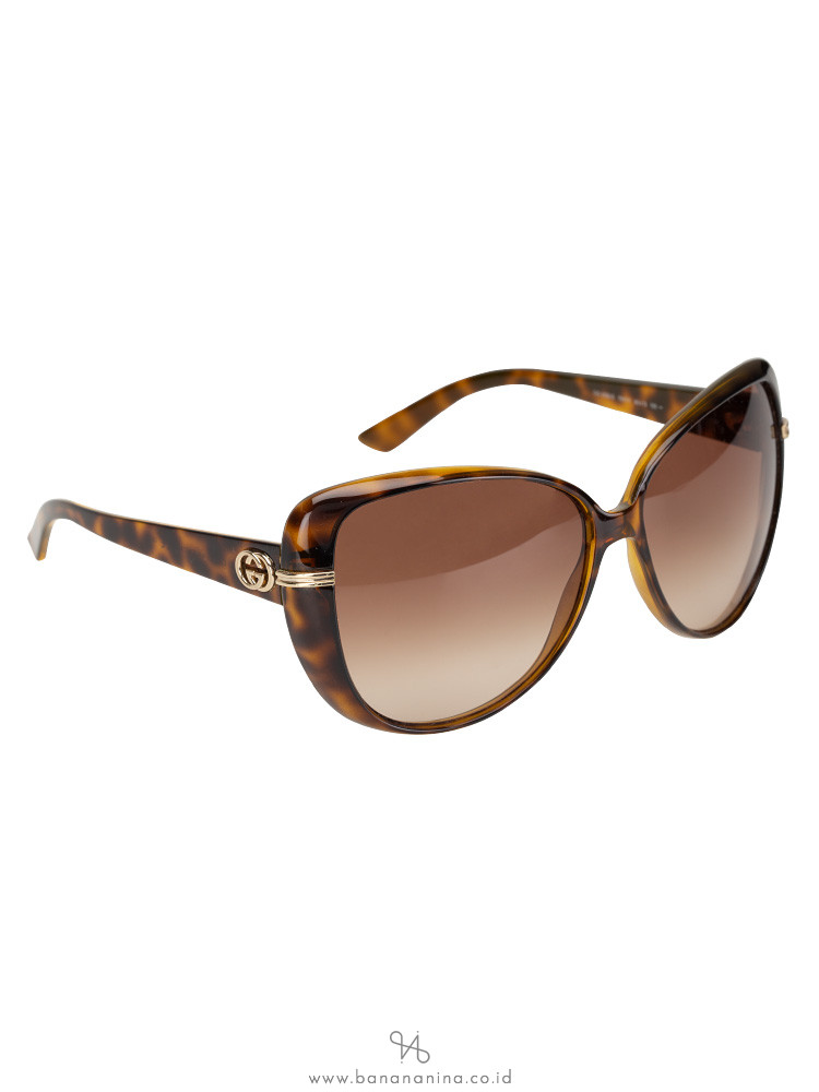 GUCCI GG3156/S Oversized Sunglasses Tortoise Brown
