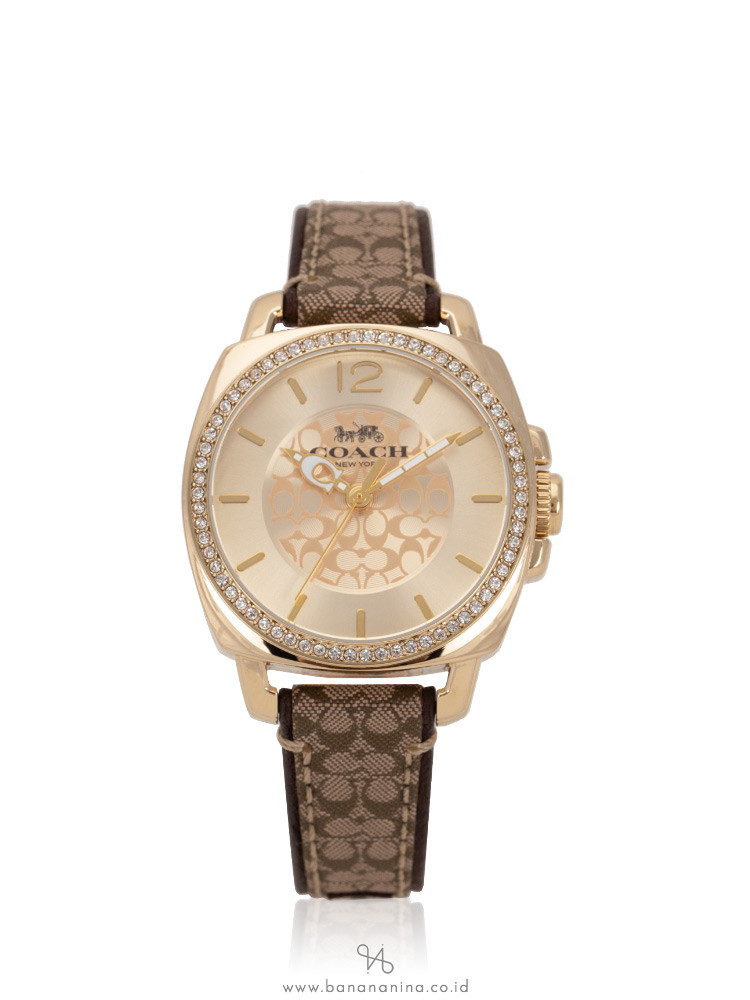 COACH 14503150 Boyfriend Signature Strap Khaki Brown
