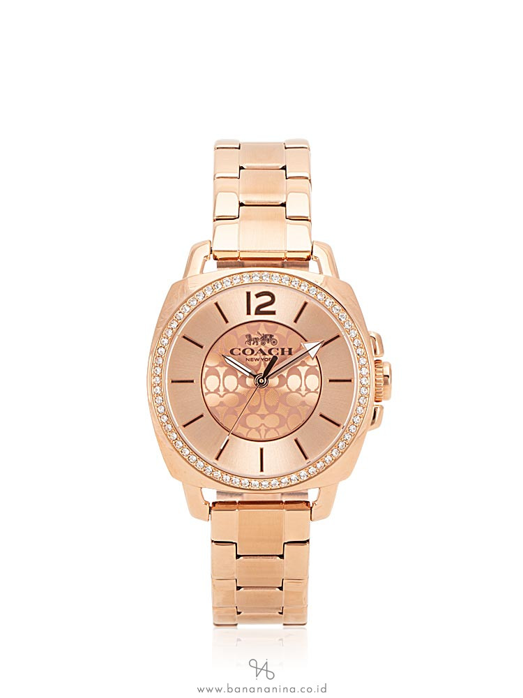 COACH 14503142 Boyfriend Logo Stainless Rosegold