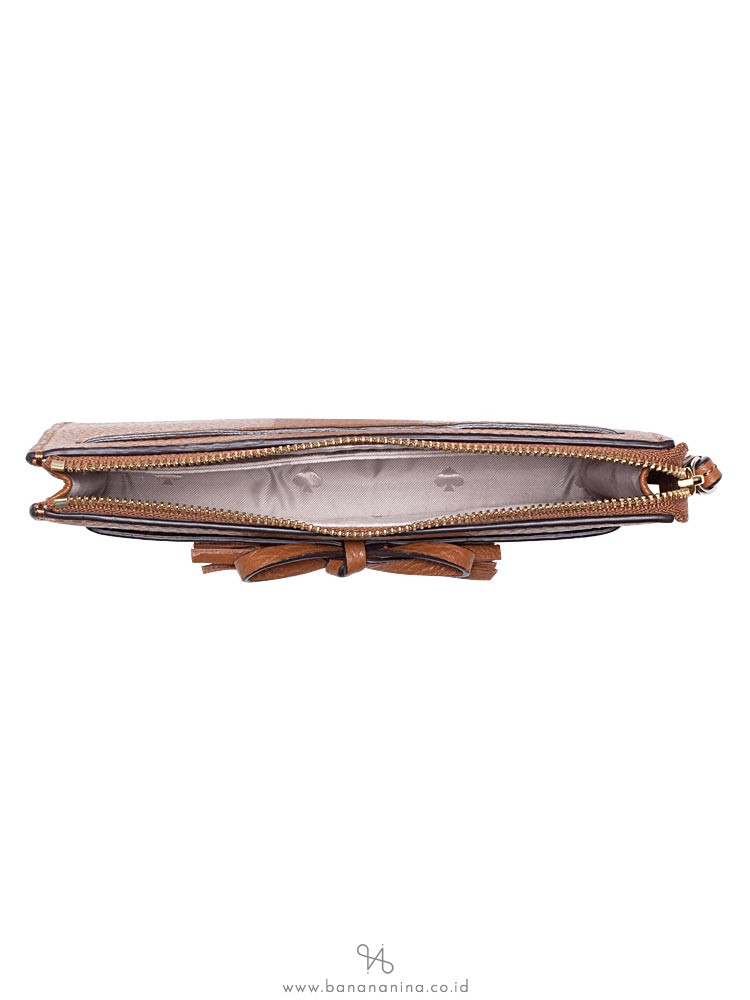 KATE SPADE Hayes Wristlet Warm Gingerbread Red