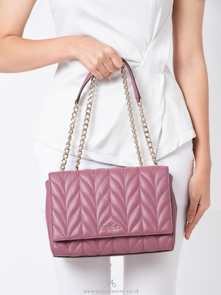 KATE SPADE Briar Lane Quilted Emelyn Plum Berry