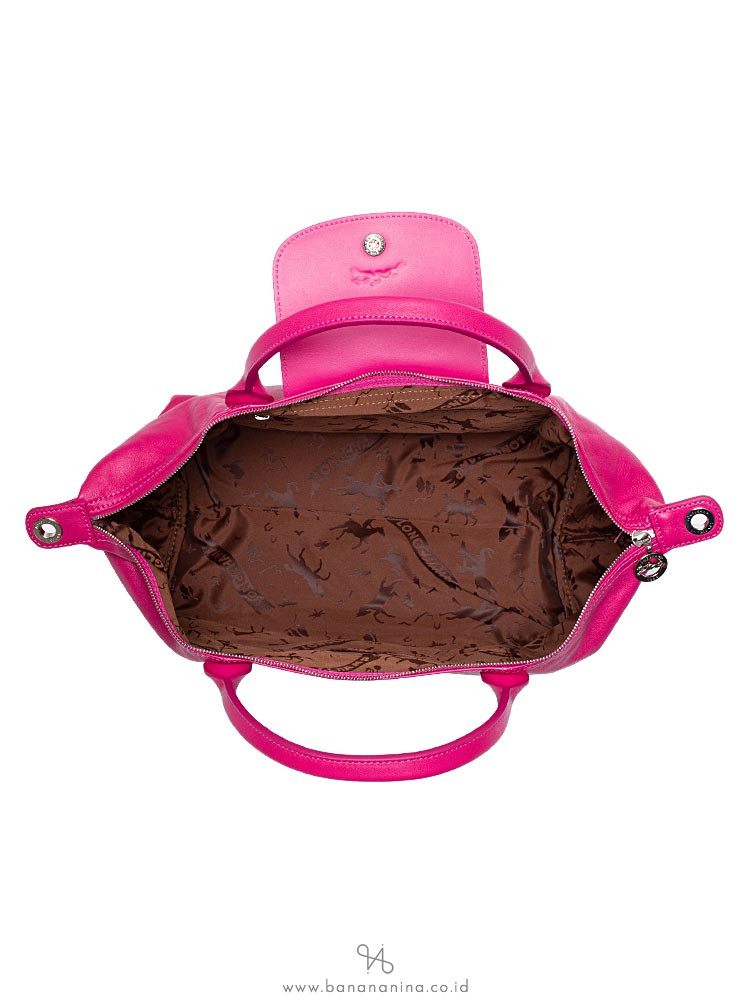 LONGCHAMP Le Pliage Cuir Medium SH Fuschia