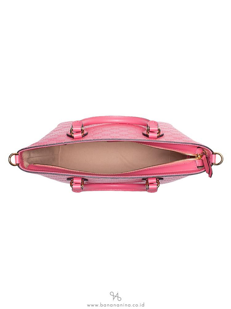 GUCCI Guccissima Leather Small Tote Pink