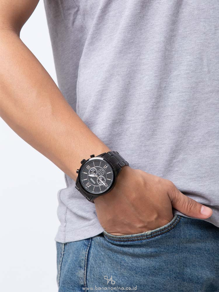 FOSSIL Men BQ1127IE Flynn Chronograph Stainless Black