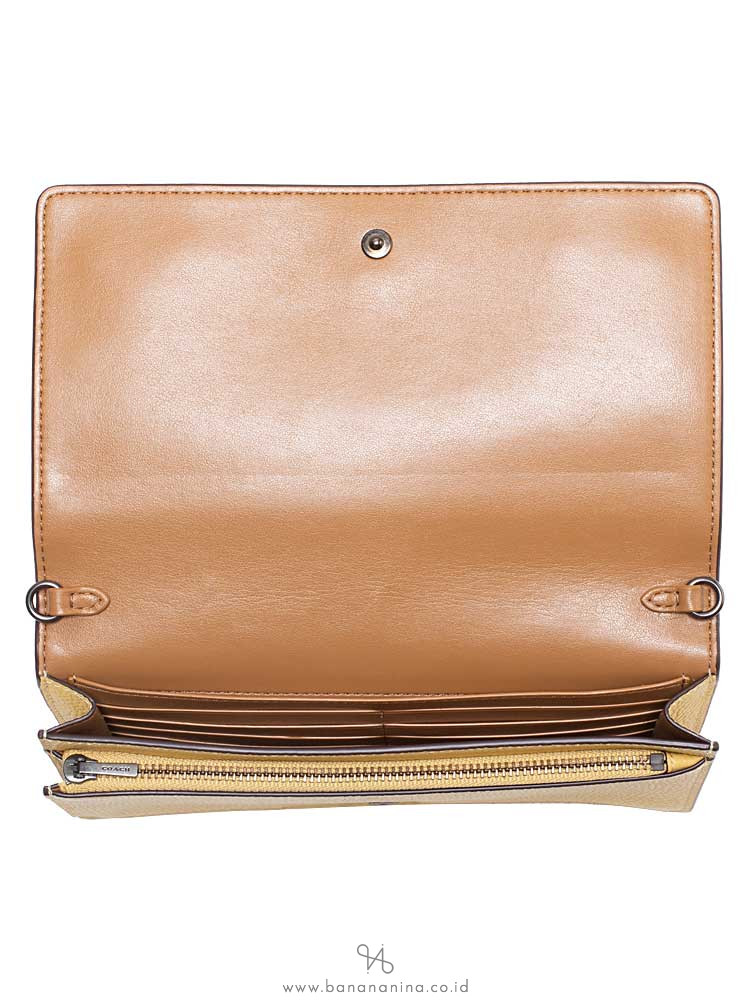COACH 30428 Prairie Rivets Foldover Crossbody Sunflower