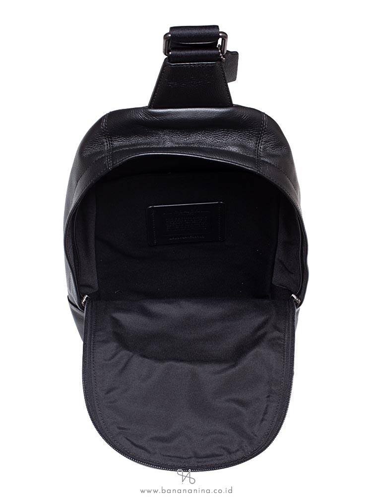 COACH Men 49312 Smooth Leather Houston Sling Pack Black