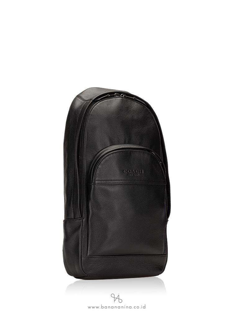 COACH Men 49312 Smooth Leather Houston Sling Pack Black