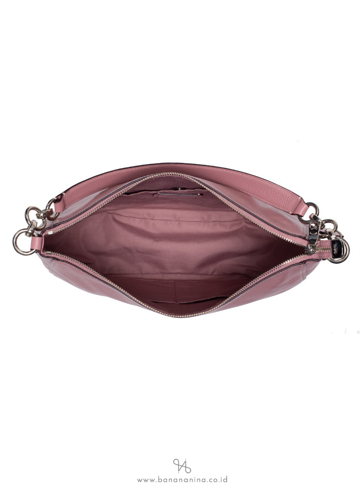 COACH 31399 Pebbled Leather Elle Hobo Dusty Rose