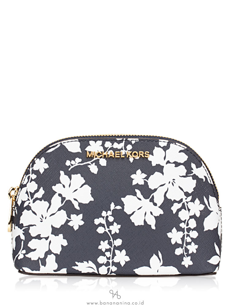 MICHAEL KORS Jet Set Travel Large Pouch Navy White