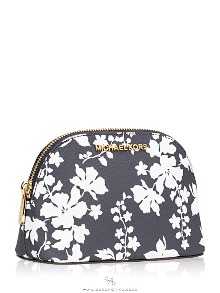 MICHAEL KORS Jet Set Travel Large Pouch Navy White