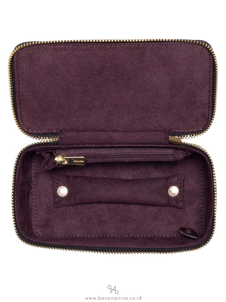 COACH 38638 Halftone Floral Vanity Case Black Multi