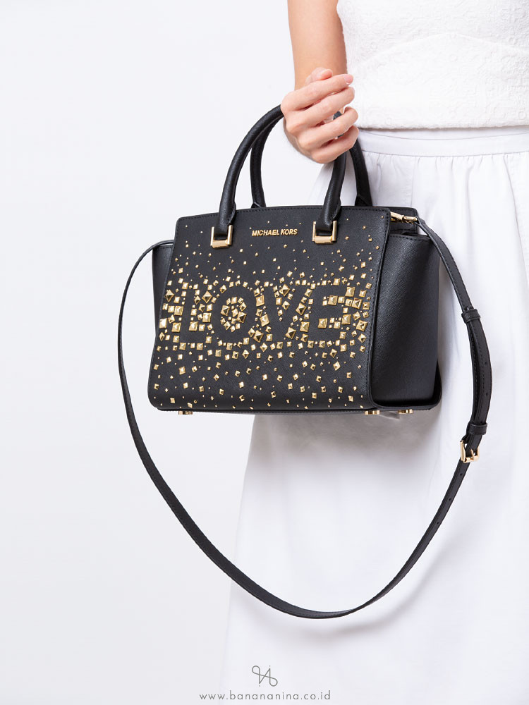 michael kors selma studded medium satchel