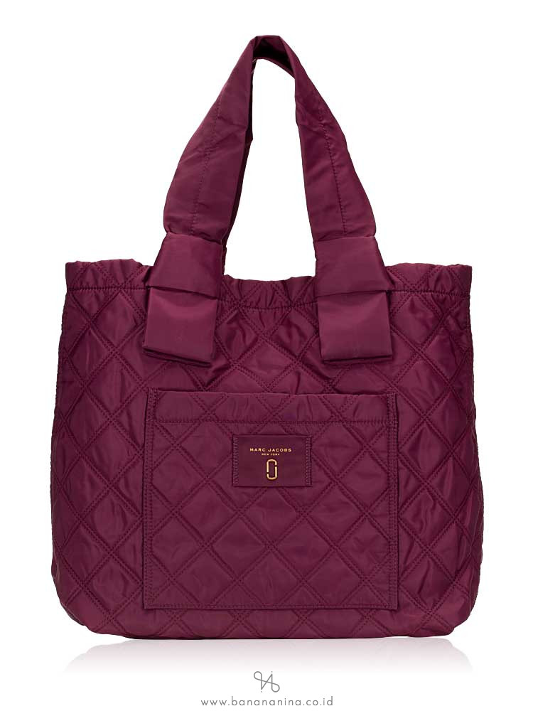 MARC JACOBS Knot Nylon Tote Plum