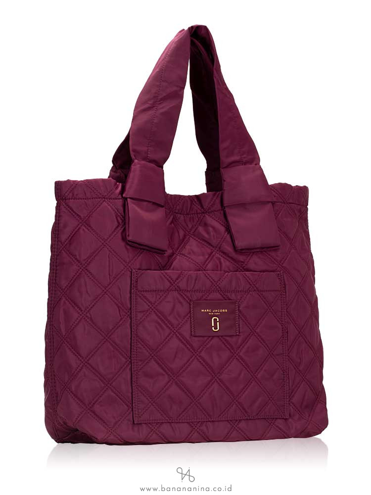 MARC JACOBS Knot Nylon Tote Plum