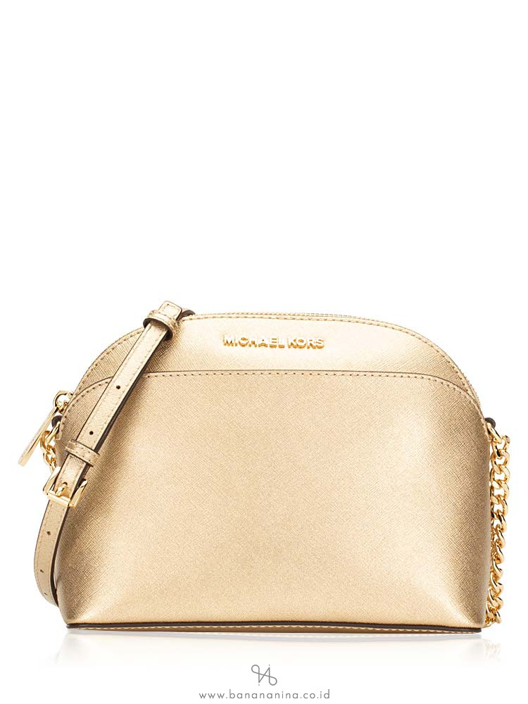MICHAEL KORS Emmy Medium Crossbody Pale Gold