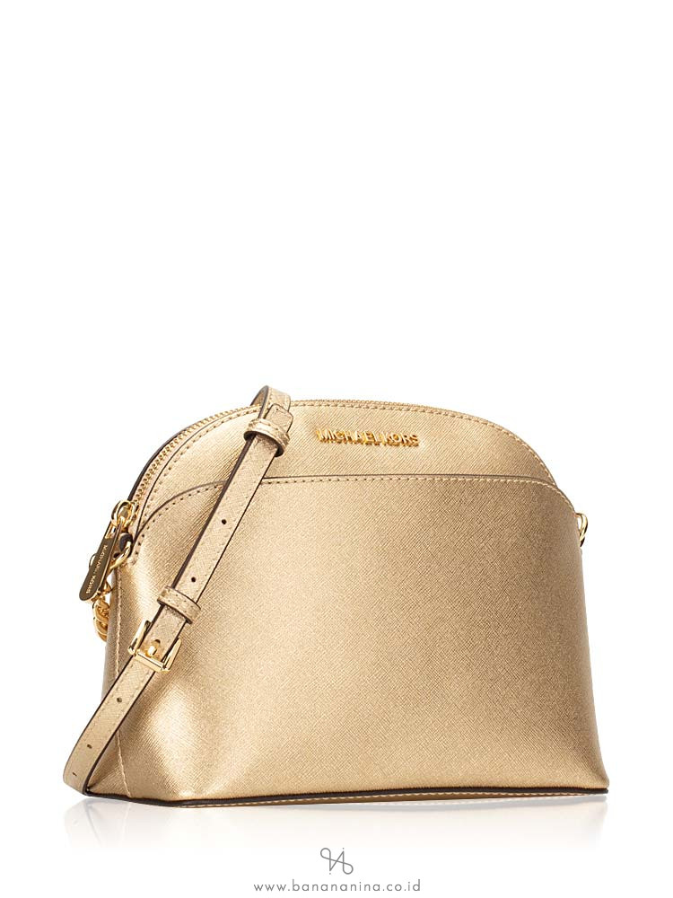 MICHAEL KORS Emmy Medium Crossbody Pale Gold