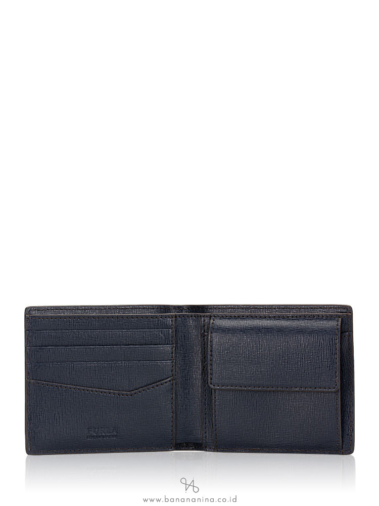 FURLA Men Pafito Saffiano Bifold Wallet Blu