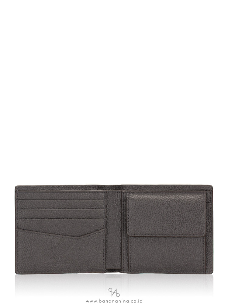 FURLA Men Hunter Leather Bifold Wallet Lava