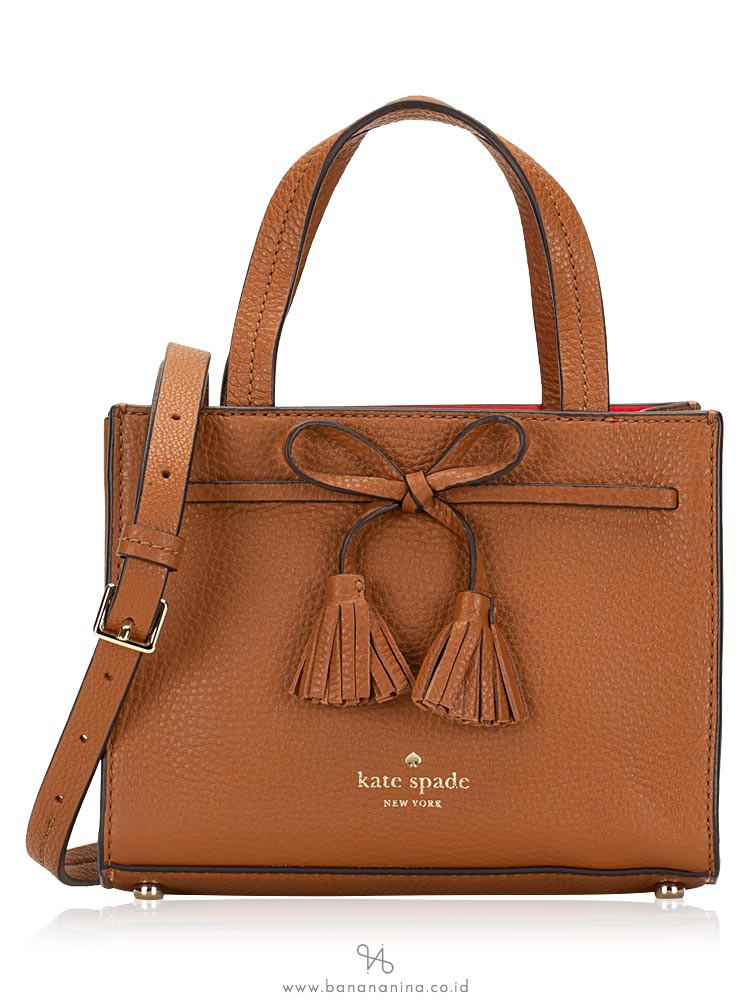 KATE SPADE Hayes Mini Satchel Warm Gingerbread Red