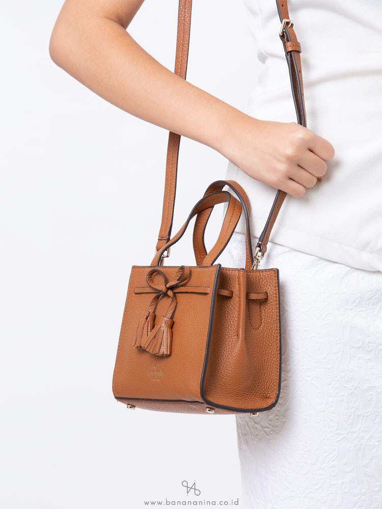 KATE SPADE Hayes Mini Satchel Warm Gingerbread Red