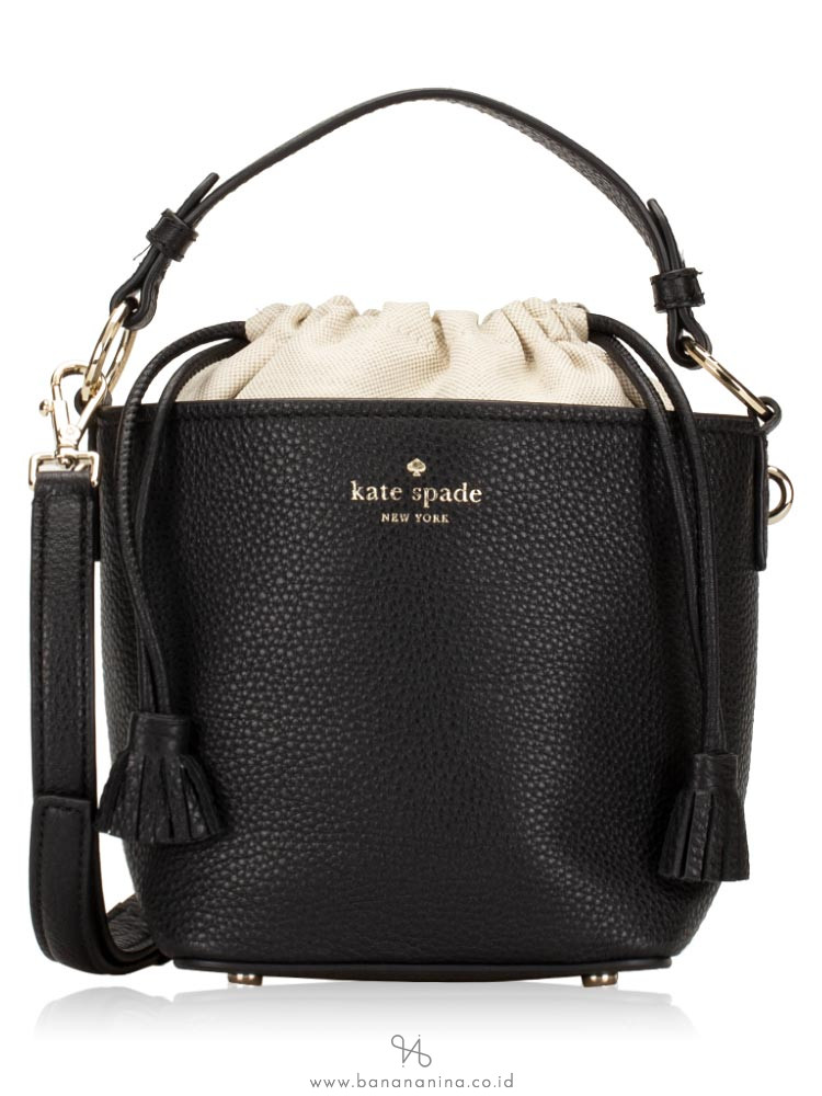 KATE SPADE Hayes Bucket Bag Black Warm Vellum