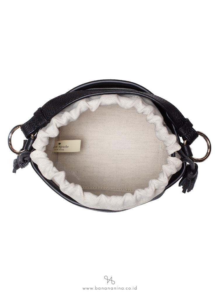 KATE SPADE Hayes Bucket Bag Black Warm Vellum