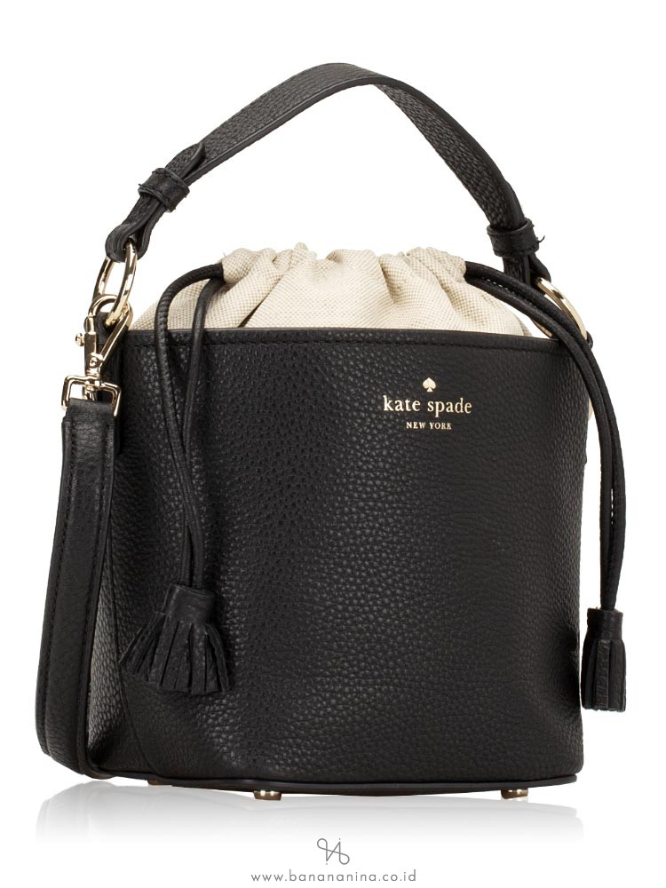 KATE SPADE Hayes Bucket Bag Black Warm Vellum