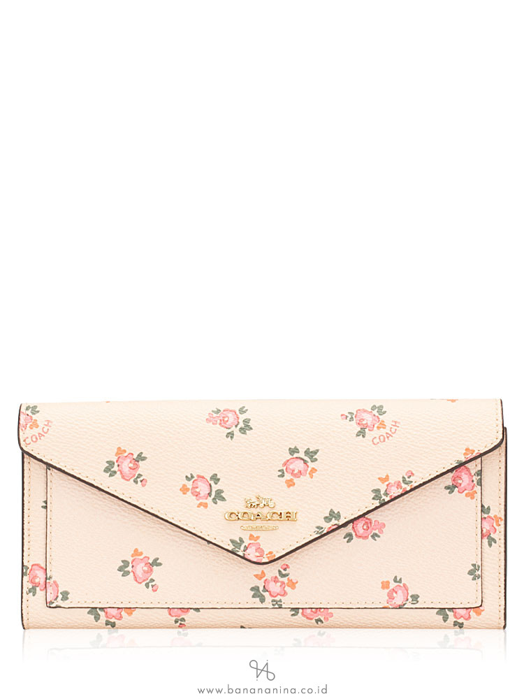 COACH 27280 Floral Bloom Soft Wallet Beechwoood Floral