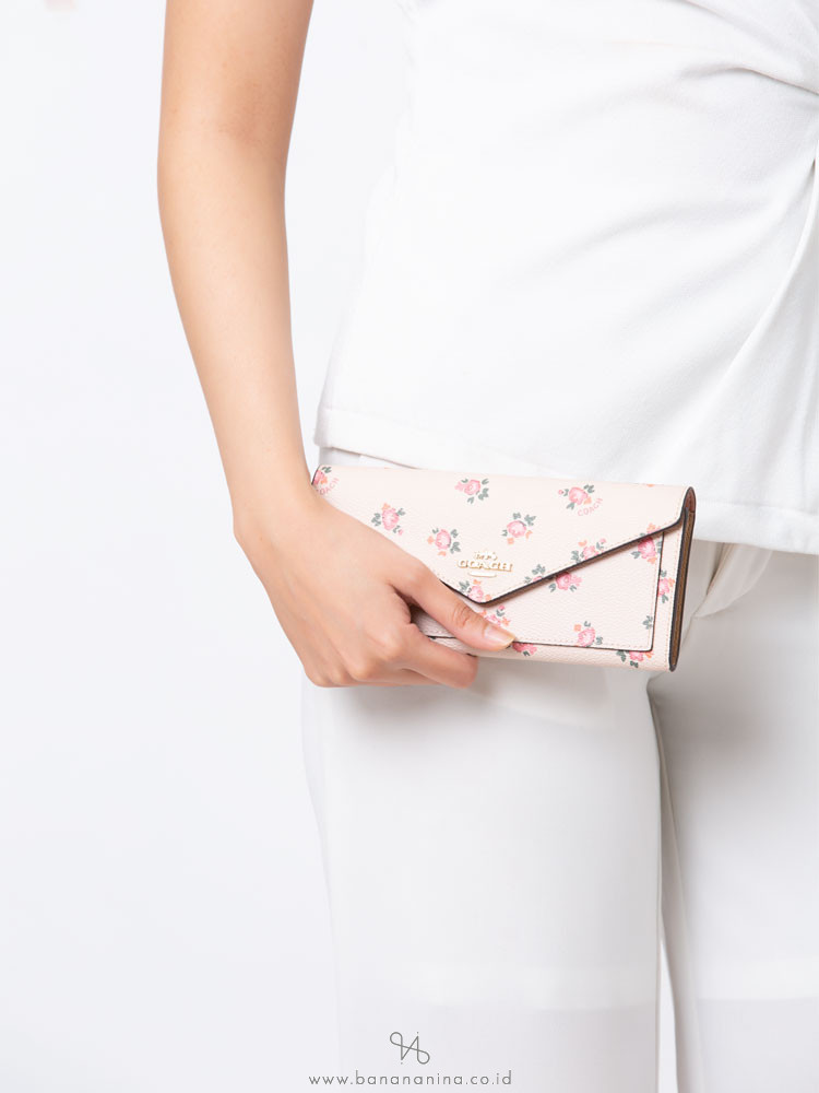 COACH 27280 Floral Bloom Soft Wallet Beechwoood Floral