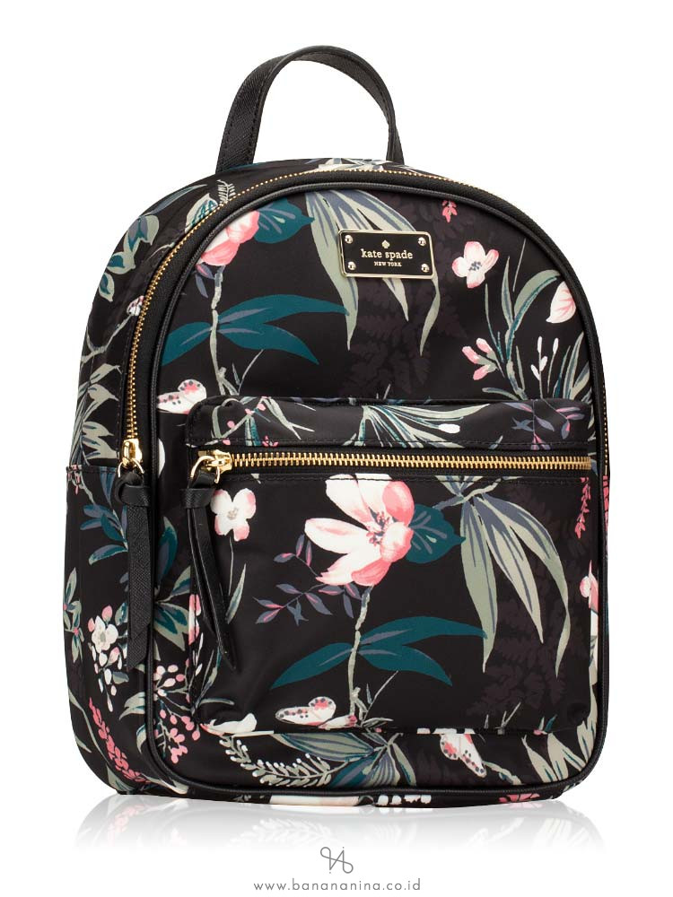KATE SPADE Wilson Road Botanical Small Bradley Backpack Black Multi