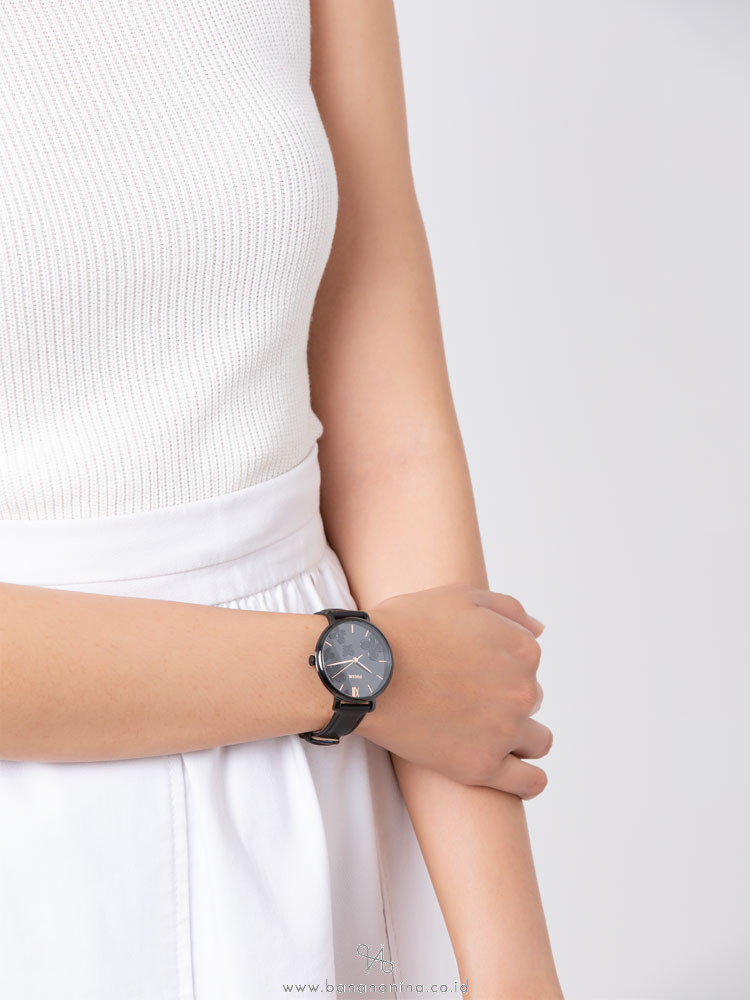FOSSIL ES4532 Jacqueline Leather Strap Black