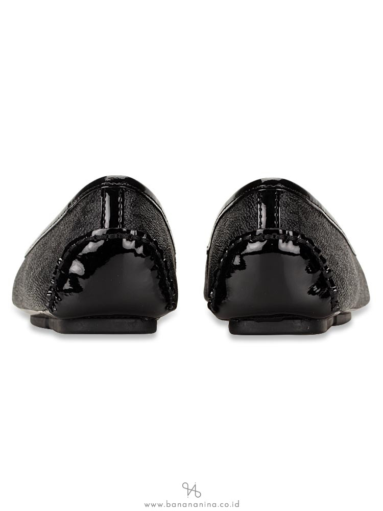 MICHAEL KORS Lillie Signature Flats Black Sz 6