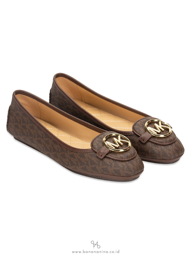 MICHAEL KORS Lillie Signature Flats Brown Sz 5.5