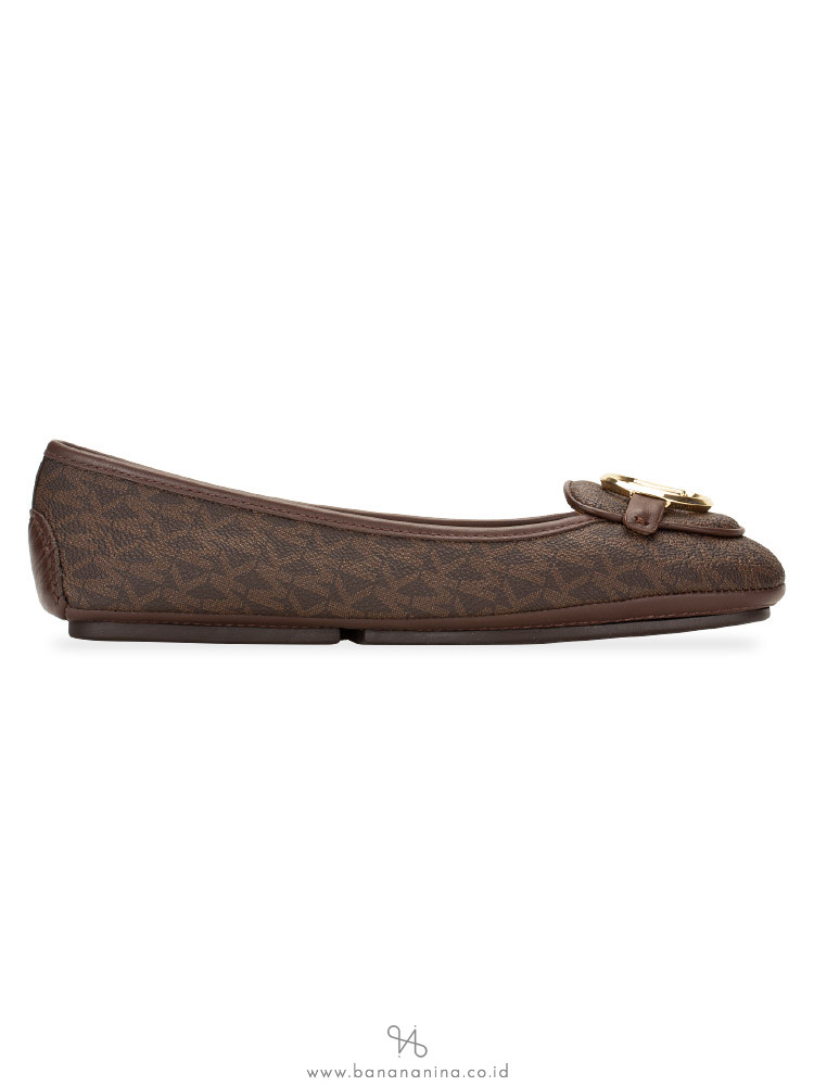 MICHAEL KORS Lillie Signature Flats Brown Sz 5.5