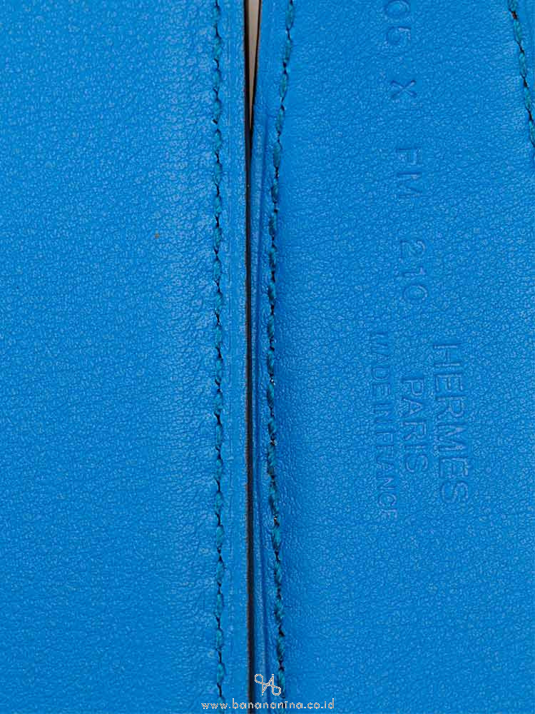 HERMES A Cheval Swift Reversible Belt 32mm Bleu Hydra