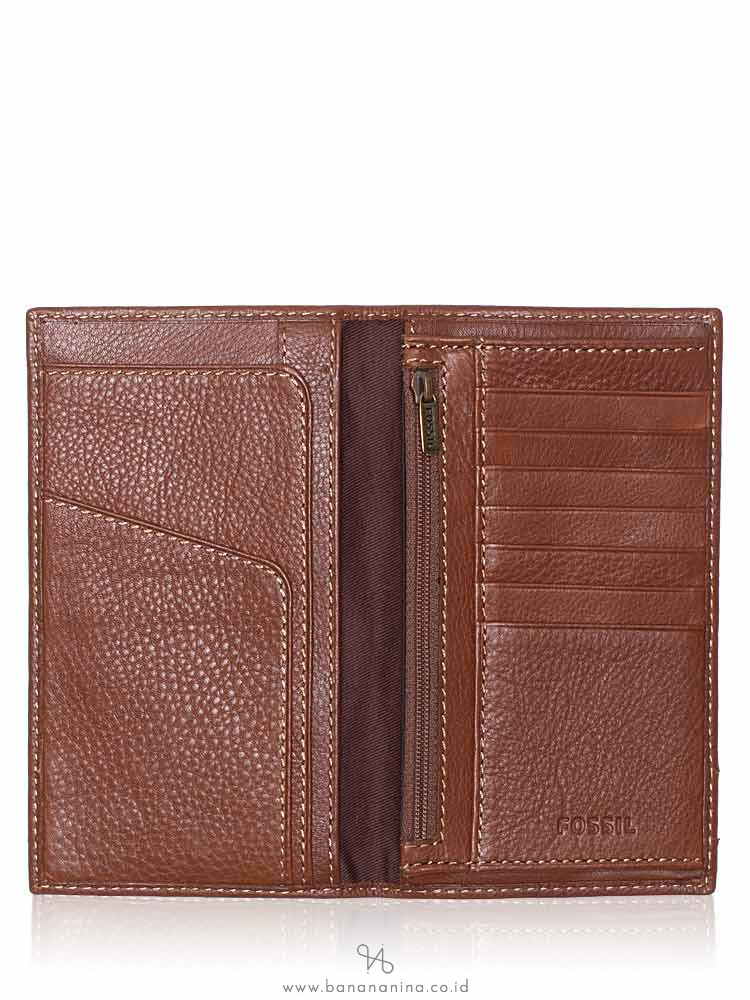 FOSSIL Men SML1398210 Lufkin Slim Executive Wallet Medium Brown