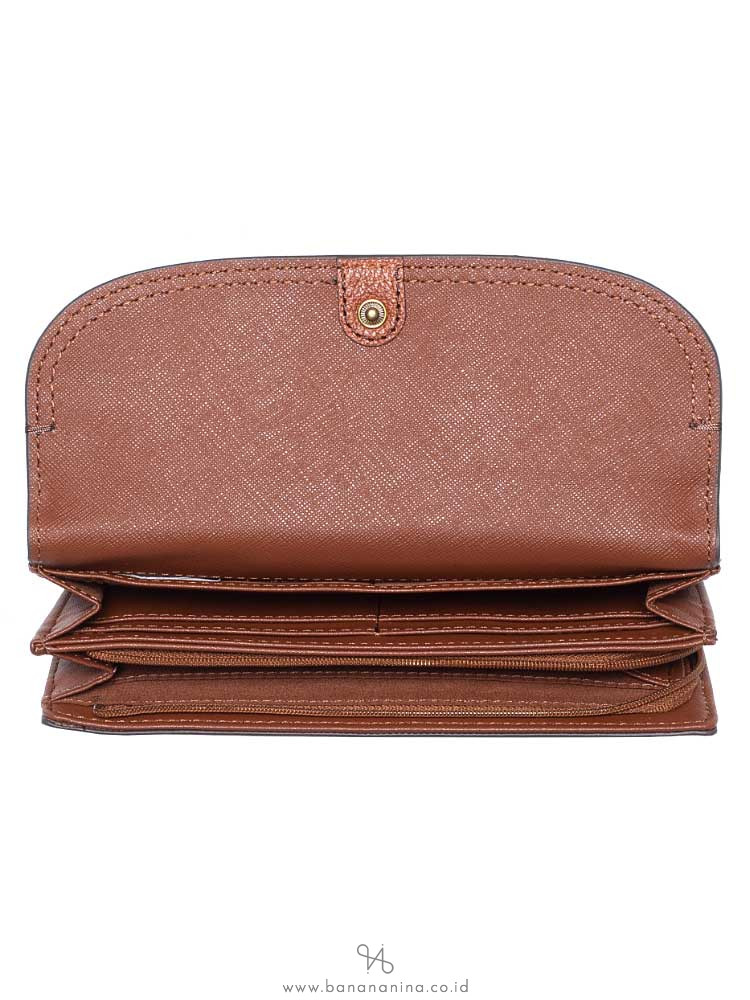 Fossil SWL3089213 Cleo Flap Wallet Brandy