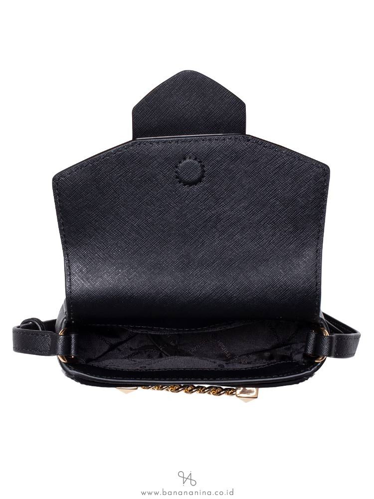 MICHAEL KORS Karla Small Saddle Crossbody Black