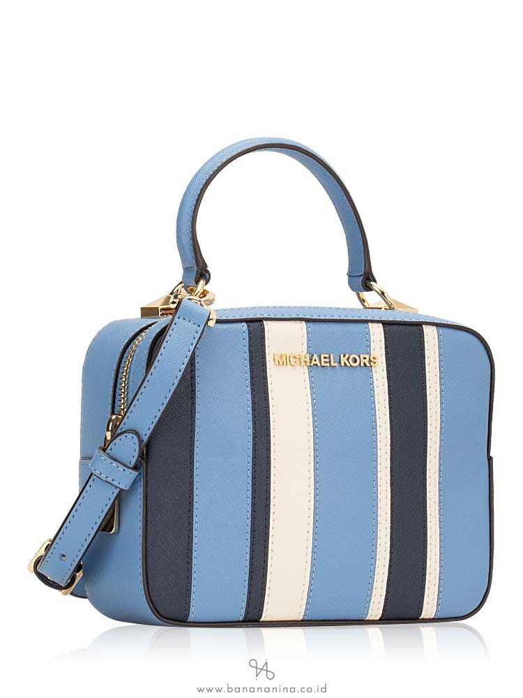 MICHAEL KORS Karla Top Handle Camera Crossbody Navy Multi